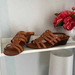 Ralph Lauren Brown Wedge Sandal 11